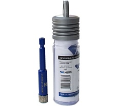 Коронка алмазная с воском по керамограниту PRO 12 мм, 1/4&quot; HEX KEOS DC12SKT