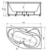 Акриловая ванна Aquatek Вега 170х105 см R