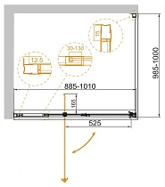 Душевой уголок Cezares Variante VARIANTE-AH-1-90/100-100-C-Cr 90/100x100 прозрачный