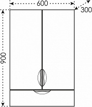 Шкаф навесной Санта Родос 60x90 406003