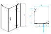 Душевой уголок RGW Passage PA-77B (PA-07BR / Z-050-2B / O-204) 100x80 черный, правый 41087708-084R