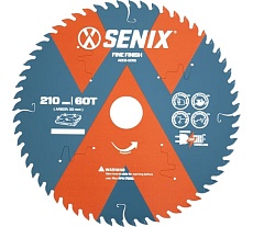 Диск пильный по дереву 210х30 мм, 60Т SENIX AECS-0010
