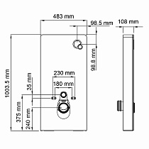 Стеклянный модуль для инсталляции WasserKRAFT Naab 86TLT.040.PE.BL черный