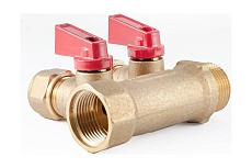 Коллектор с шаровыми кранами PROFACTOR в/н 3/4&quot; х 2 вых 16 цанга PF MVP 266.2