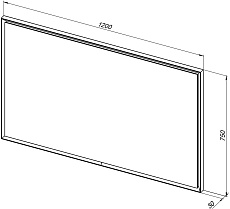 Зеркало Allen Brau Activity 120 см с подсветкой, антипар, олива матовый 1.340030.CGM