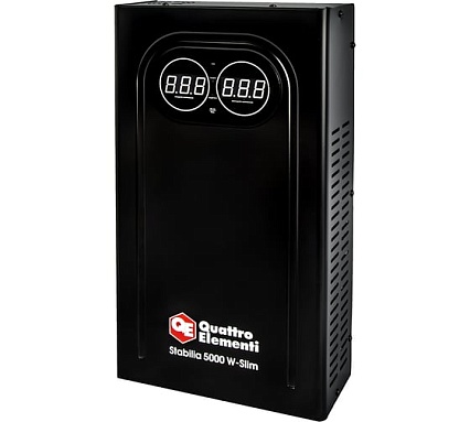 Стабилизатор напряжения настенный Quattro Elementi Stabilia 5000 W-Slim (5000 ВА, 140-270 В) 917-810
