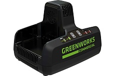 Быстрое зарядное устройство для 2-х аккумуляторов G82C2, 82V, 8А GreenWorks 2939007