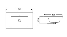 Раковина WeltWasser Deilbach 7517-60 60 см, 10000005583 белый