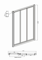 Душевой уголок Ambassador Forsa 120x90 17021103NX-90NX прозрачный, хром