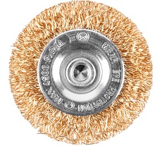 Кордщетка латунная плоская для дрели 50 мм MONOGRAM 106-960