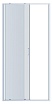 Душевая дверь Aquatek AQ ARI RA 10020CH 100x200, прозрачное, хром