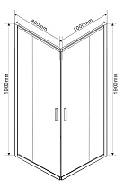 Душевой уголок Vincea Garda VSS-1G 100x80 хром, прозрачный