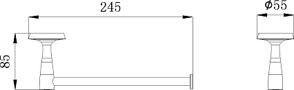 Вешалка для полотенец Rush Balearic BA39511 хром