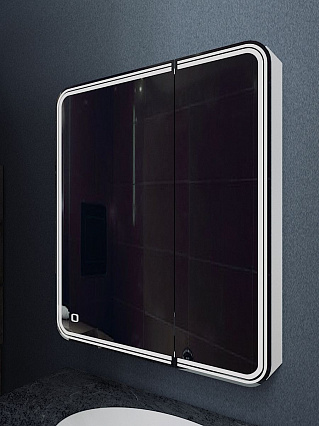Зеркальный шкаф Art&Max Verona 80x80 с подсветкой, левый