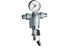 Фильтр FAR 1/2&quot; НР-НР, с манометром, 100 мкм, Max: 95 C, 25 бар (+ EPDM прокладка FD 8722 12 — 2 шт.) FA 3944 1210087