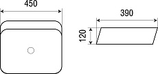 Раковина WeltWasser ELBACH 2242 45 см, 10000003830 белый глянец