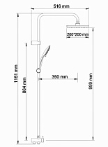 Душевая стойка WasserKRAFT A017 без смесителя