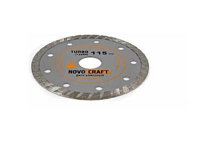 Диск алмазный отрезной по бетону TURBO (115x22.23x1.8 мм) NOVOCRAFT TUR115222318