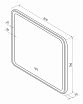 Зеркало Континент Russo Led 80x70 см с подсветкой, антипар ЗЛП2498