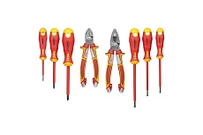 Набор диэлекрических отверток Felo Ergonic с диэлектрическими пасатижами и бокорезами в упаковке, 8 шт 41398517