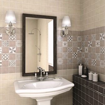 Вставка Kerama Marazzi Амальфи орнамент серый 9.9x9.9 см, STG\C401\1270