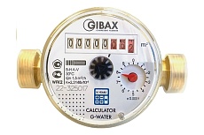Полнопроходной счетчик воды GIBAX G-Water D15, для холодной воды, до 30 градусов, 1/2, без КМЧ WFK2