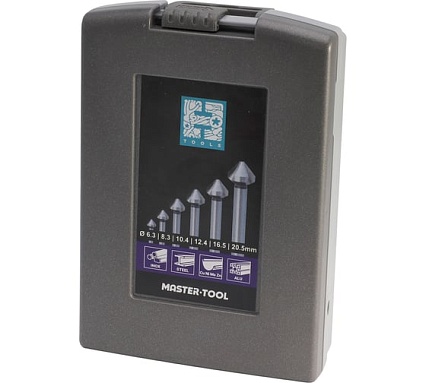 Набор зенковок H-Tools 60гр. 6.3-20.5мм DIN334C 3z HSSE-Co5 6шт 896806EHT