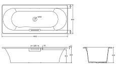 Чугунная ванна Jacob Delafon Volute 180x80см E6D900-0, с антискользящим покрытием