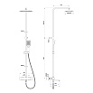 Душевая стойка Oliveeka D-Line OL-739901-CR с термостатом, хром