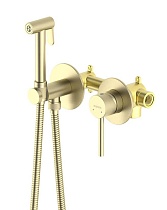 Смеситель Aquatek Европа AQ1319BG с гигиеническим душем, шлифованное золото