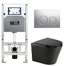 Комплект Weltwasser 10000011064 унитаз Salzbach 041 MT-BL + инсталляция + кнопка Amberg RD-CR