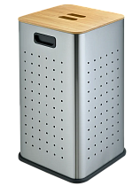 Корзина для белья WeltWasser WW Nansy MT 35L матовая сталь 10000013378