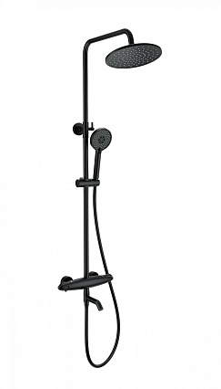 Душевая стойка Wonzon&Woghand Capsule WW-B3031-A1-MB термостат, черный матовый