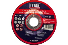 Круг шлифовальный по металлу и нержавеющей стали Professional 115x6x22.2 мм Tytan 11609 263824