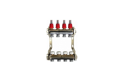 Коллекторный блок Gekon для теплого пола 1x3/4EU 4 отвода GK 74104