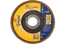 Круг лепестковый торцевой (115х22 мм; Р120) Тундра 1300807