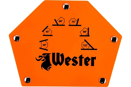 Уголок магнитный для сварки WMCT75 (углы 30/45/60/75/90/135; до 35 кг) Wester 344442