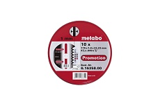 Круг отрезной по нержавеющей стали 10 шт. (115х22,2 мм) A 60 R Metabo 616358000