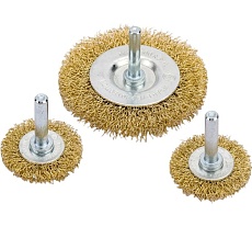 Набор кордщеток дисковых латунных для дрели (6 пр, 1/4&quot;, 25-75 мм) Rockforce RF-BWS601(29094)