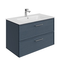 Мебель для ванной Kerama Marazzi Piano Classic 85 см 2 ящика, ясень синий матовый