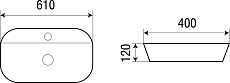 Раковина WeltWasser ELBACH 2203 61 см, 10000003825 белый глянцевый