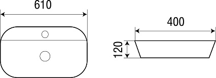 Раковина WeltWasser ELBACH 2203 61 см, 10000003825 белый глянцевый