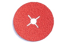 Фибровый шлифовальный круг CR5229 125x22 мм, керамика, P100, 25 шт Interflex 3024102501-25