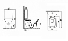 Чаша для унитаза Creavit Nova NV361-11CB00E-0000 безободковый, белый