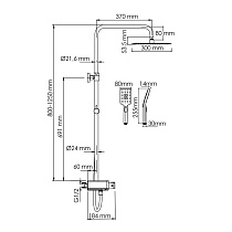 Душевая стойка WasserKRAFT A113.118.126.CH Thermo с термостатом, хром