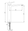 Смеситель для раковины E.C.A. Tiera 102188002C1EX черный матовый