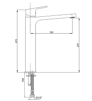 Смеситель для раковины E.C.A. Tiera 102188002C1EX черный матовый