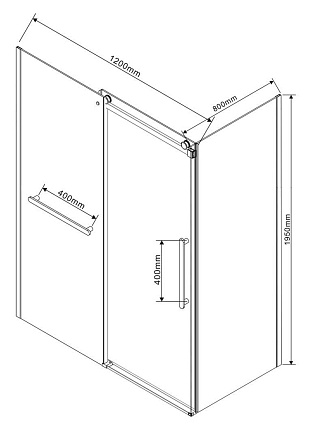 Душевой уголок Vincea Como Soft VSR-1CS8012CL 120x80 хром, прозрачный