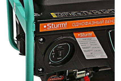 Бензогенератор Sturm 3500 ВА, AVR (Авто. Рег.Напр.), эл/ручн старт, 44 кг, бак 15л PG8735NE