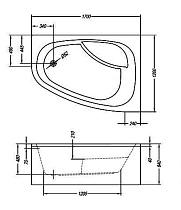 Акриловая ванна Kolpa-San Chad/S BASIS 170x120 R